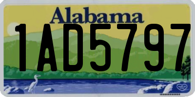 AL license plate 1AD5797
