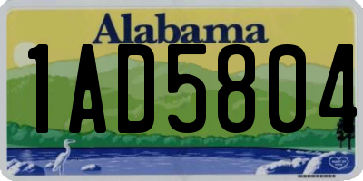 AL license plate 1AD5804