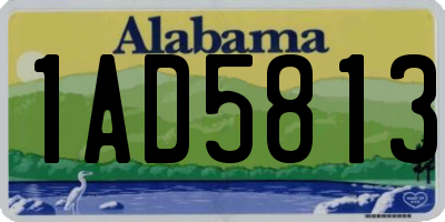 AL license plate 1AD5813
