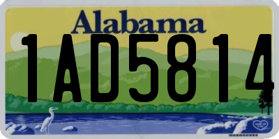 AL license plate 1AD5814