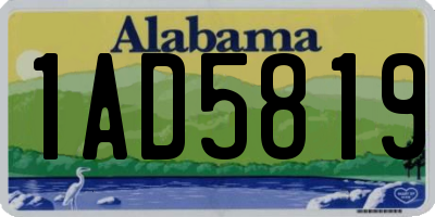 AL license plate 1AD5819