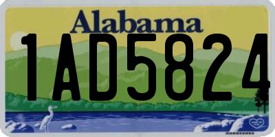 AL license plate 1AD5824
