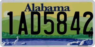 AL license plate 1AD5842