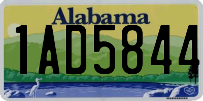 AL license plate 1AD5844