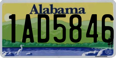 AL license plate 1AD5846