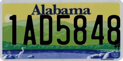 AL license plate 1AD5848