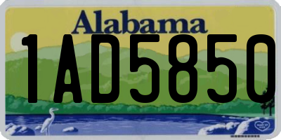AL license plate 1AD5850