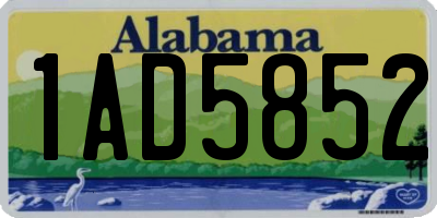 AL license plate 1AD5852