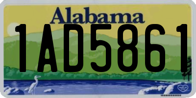 AL license plate 1AD5861