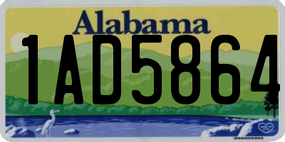 AL license plate 1AD5864