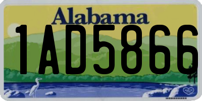 AL license plate 1AD5866