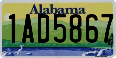 AL license plate 1AD5867