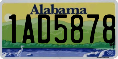 AL license plate 1AD5878