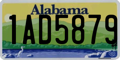 AL license plate 1AD5879