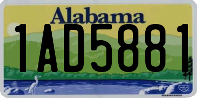 AL license plate 1AD5881