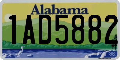 AL license plate 1AD5882