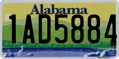 AL license plate 1AD5884