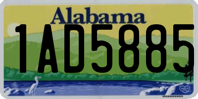 AL license plate 1AD5885
