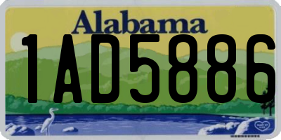 AL license plate 1AD5886