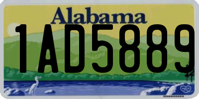AL license plate 1AD5889