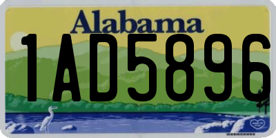 AL license plate 1AD5896