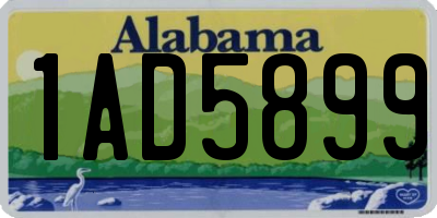 AL license plate 1AD5899