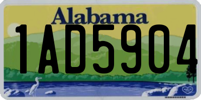 AL license plate 1AD5904