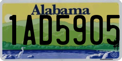 AL license plate 1AD5905