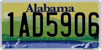 AL license plate 1AD5906