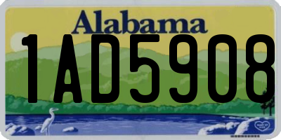 AL license plate 1AD5908