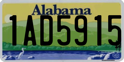 AL license plate 1AD5915
