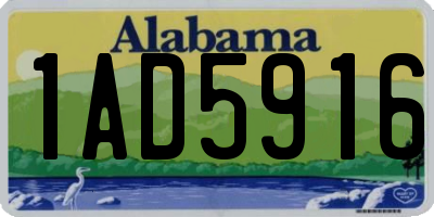 AL license plate 1AD5916