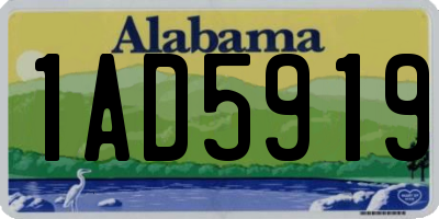 AL license plate 1AD5919