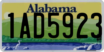 AL license plate 1AD5923