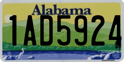 AL license plate 1AD5924