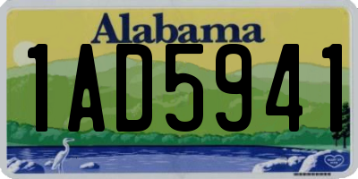 AL license plate 1AD5941