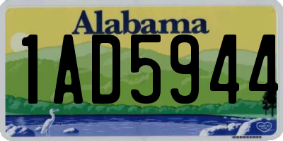 AL license plate 1AD5944
