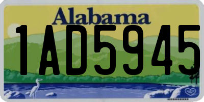 AL license plate 1AD5945