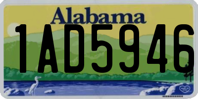 AL license plate 1AD5946