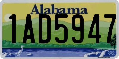 AL license plate 1AD5947