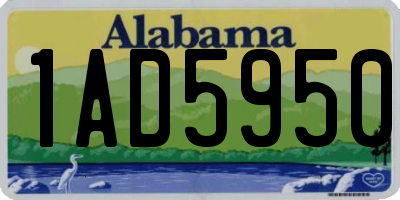 AL license plate 1AD5950