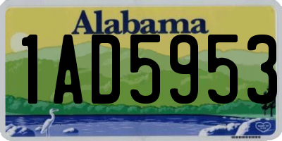 AL license plate 1AD5953