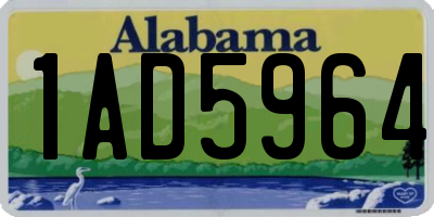 AL license plate 1AD5964