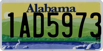 AL license plate 1AD5973