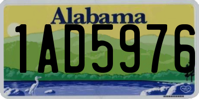 AL license plate 1AD5976