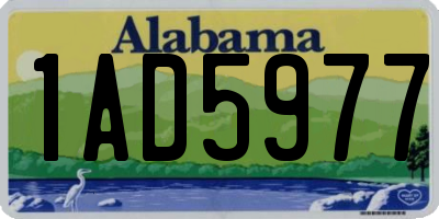 AL license plate 1AD5977