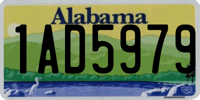 AL license plate 1AD5979