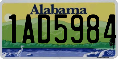 AL license plate 1AD5984
