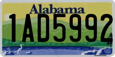 AL license plate 1AD5992
