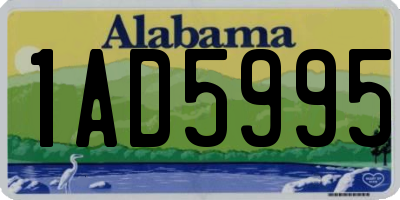 AL license plate 1AD5995